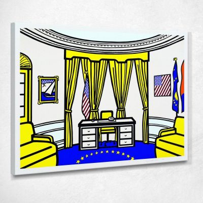 The Oval Office Roy Lichtenstein rl47 canvas print 