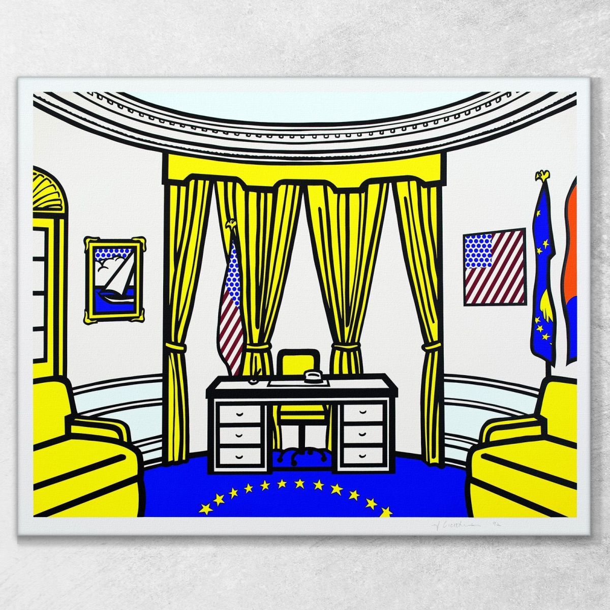 The Oval Office Roy Lichtenstein rl47 canvas print 
