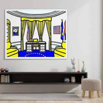 The Oval Office Roy Lichtenstein rl47 canvas print 