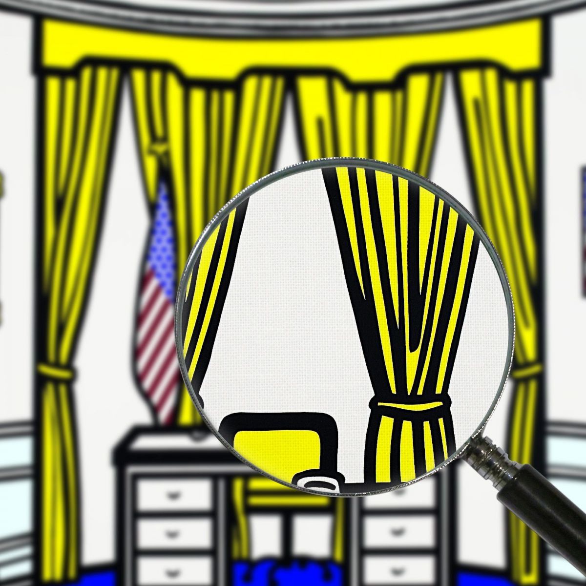 The Oval Office Roy Lichtenstein rl47 canvas print