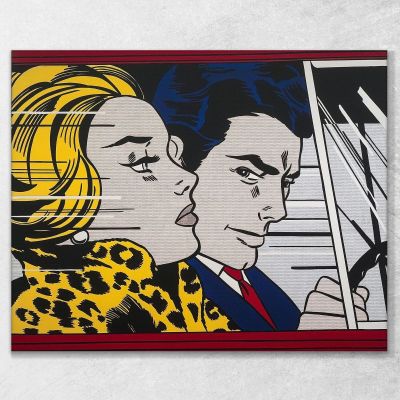 In The Car Roy Lichtenstein rl52 canvas print 