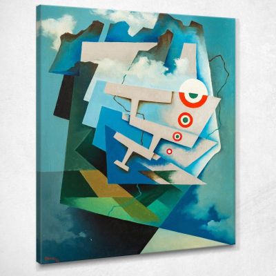 Tricolour Wings Tullio Crali tcr27 canvas print 