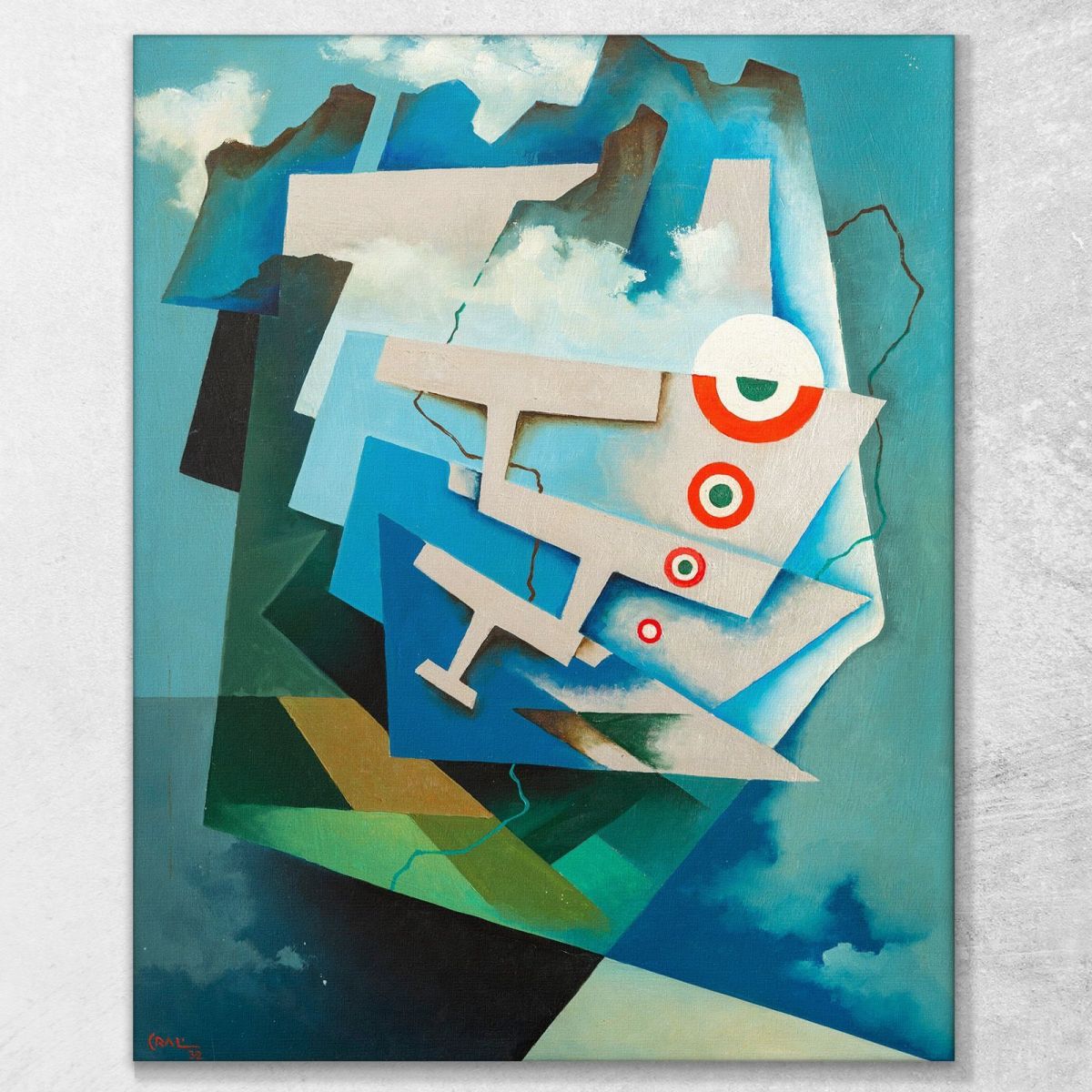 Tricolour Wings Tullio Crali tcr27 canvas print 