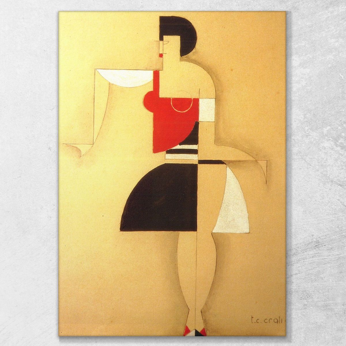 Constructivist Outfit 1932 Tullio Crali tcr29 canvas print 