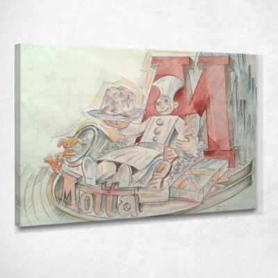 Advertising Sketch Uberto Bonetti ub2 canvas print 