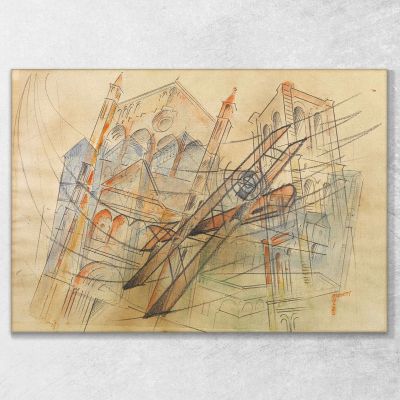 Cathedral (Watercolor) Uberto Bonetti ub3 canvas print 