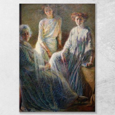 Three Women Umberto Boccioni ubo37 canvas print 