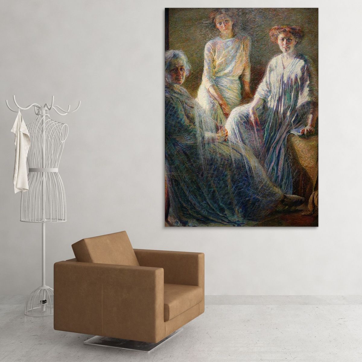 Three Women Umberto Boccioni ubo37 canvas print 