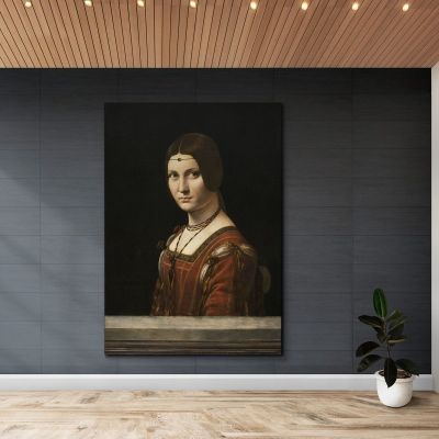 The Beautiful Ferronnière Leonardo Da Vinci ldv6 canvas print 