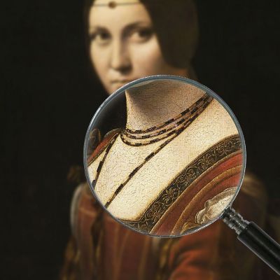 The Beautiful Ferronnière Leonardo Da Vinci ldv6 canvas print