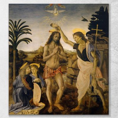 The Baptism Of Christ Leonardo Da Vinci ldv14 canvas print 