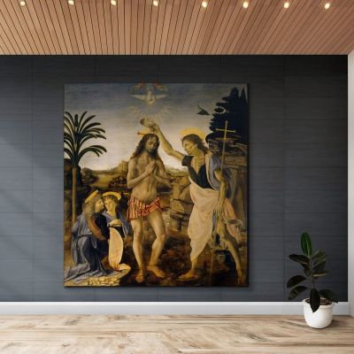 The Baptism Of Christ Leonardo Da Vinci ldv14 canvas print 