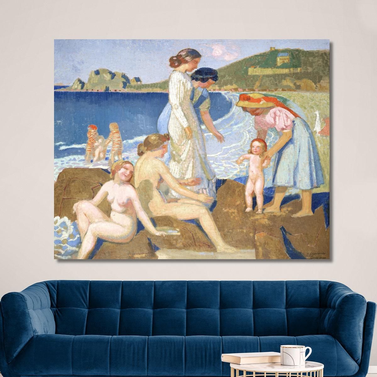 Bathers In Perros Guirec Bathers In Perros-Guirec Maurice Denis mdn4 canvas print 