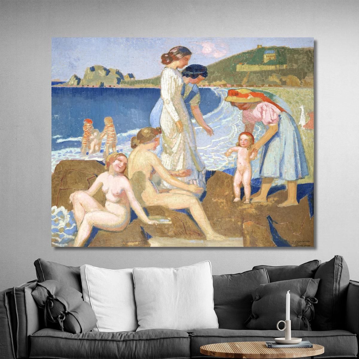 Bathers In Perros Guirec Bathers In Perros-Guirec Maurice Denis mdn4 canvas print 