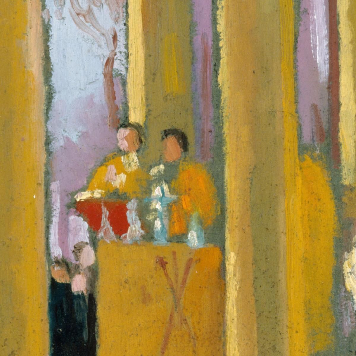 Mass In Front Of The Tomb Of Ernest Psichari Maurice Denis mdn43 canvas print