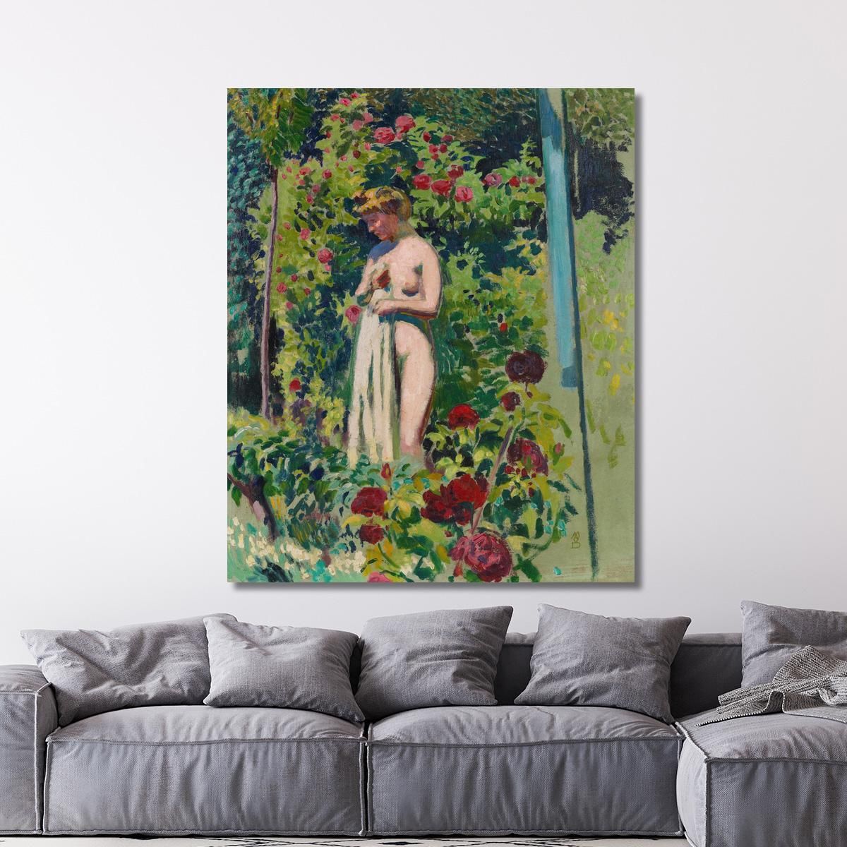 Flower Nymph Nude In Drapery In The Garden Maurice Denis mdn47 canvas print 