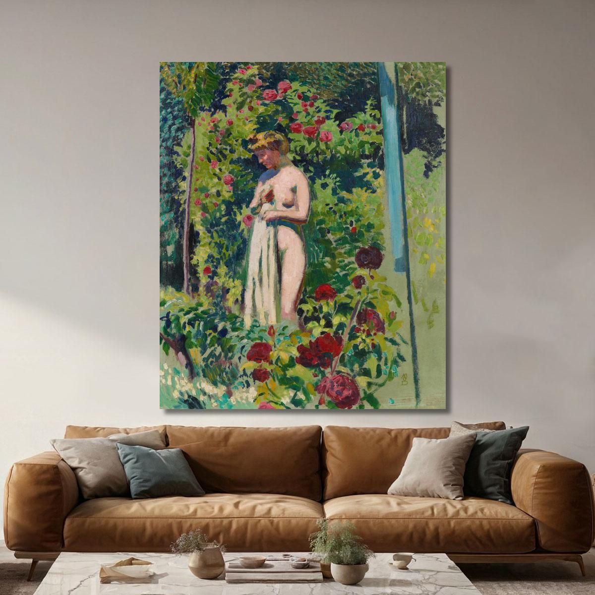Flower Nymph Nude In Drapery In The Garden Maurice Denis mdn47 canvas print 