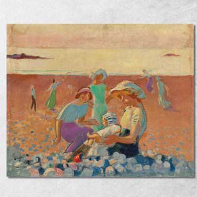 Little Beach With Bonnier Toy Maurice Denis mdn51 canvas print 
