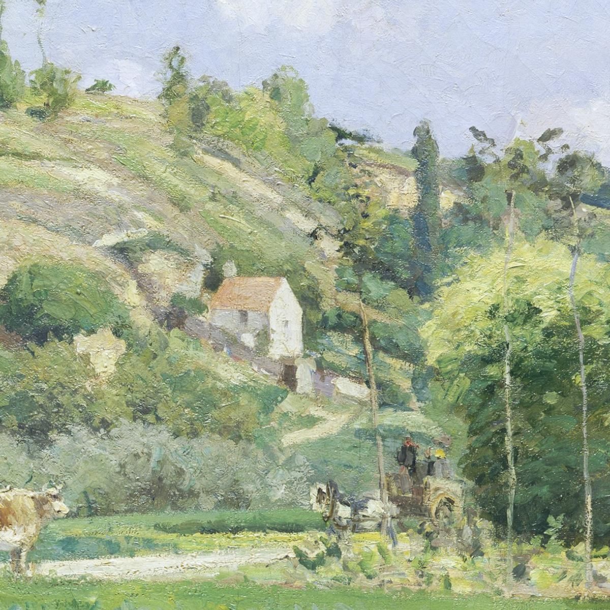 A Cowherd At Valhermeil Auvers-Sur-Oise 1874 Camille Pissarro cps3 canvas print