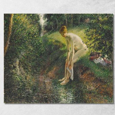 Bather In The Woods 1895 Camille Pissarro cps12 canvas print 