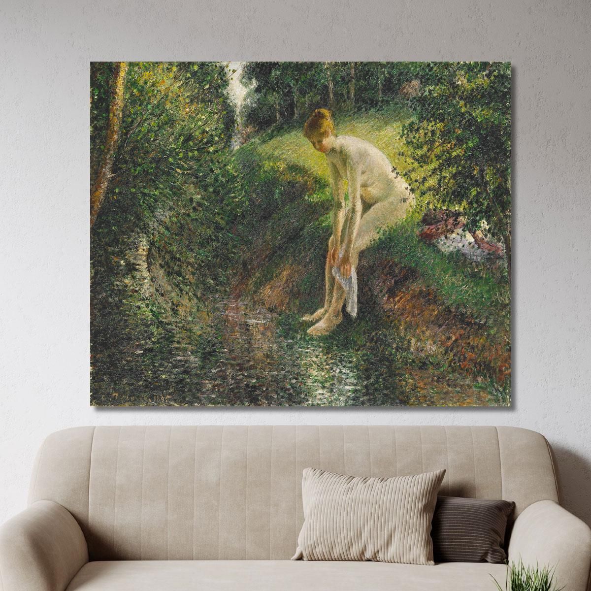 Bather In The Woods 1895 Camille Pissarro cps12 canvas print 