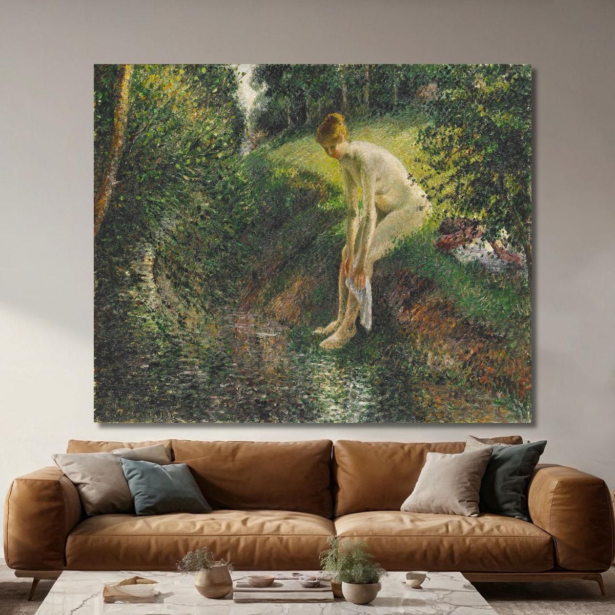 Bather In The Woods 1895 Camille Pissarro cps12 canvas print 