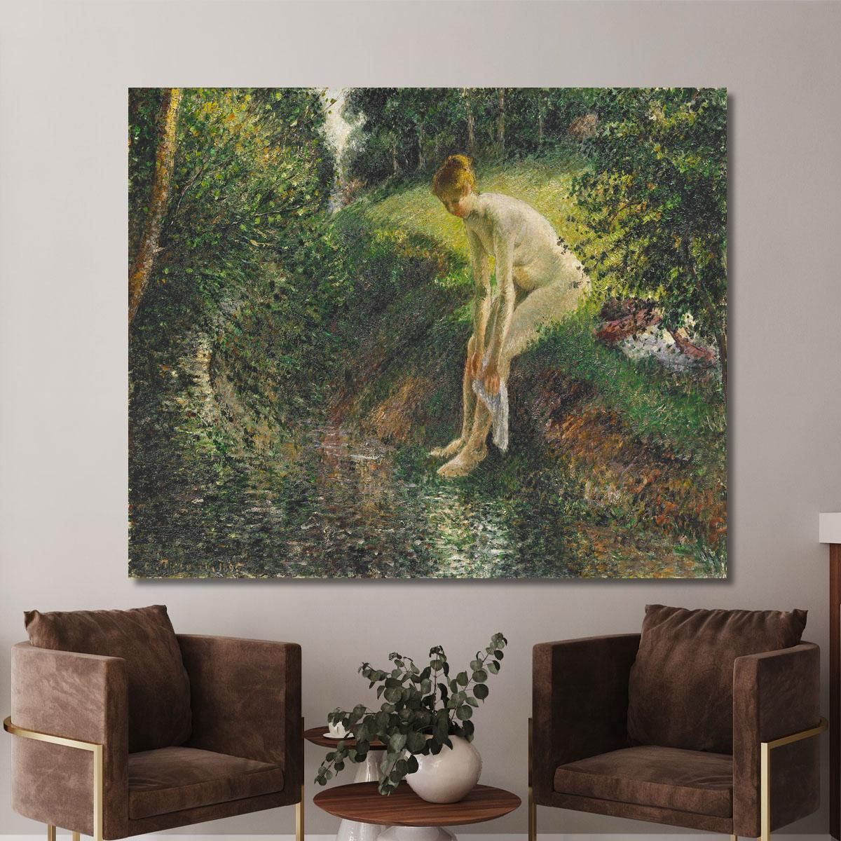 Bather In The Woods 1895 Camille Pissarro cps12 canvas print 