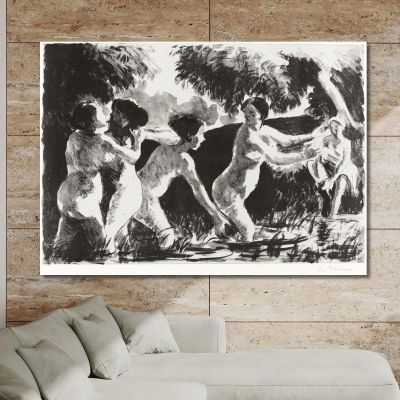 Bathers Wrestling Ca 1896 Camille Pissarro cps13 canvas print 