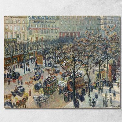 Boulevard Of The Italians Morning Sunlight 1897 Camille Pissarro cps14 canvas print 