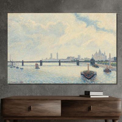 Charing Cross Bridge London 1890 Camille Pissarro cps18 canvas print 