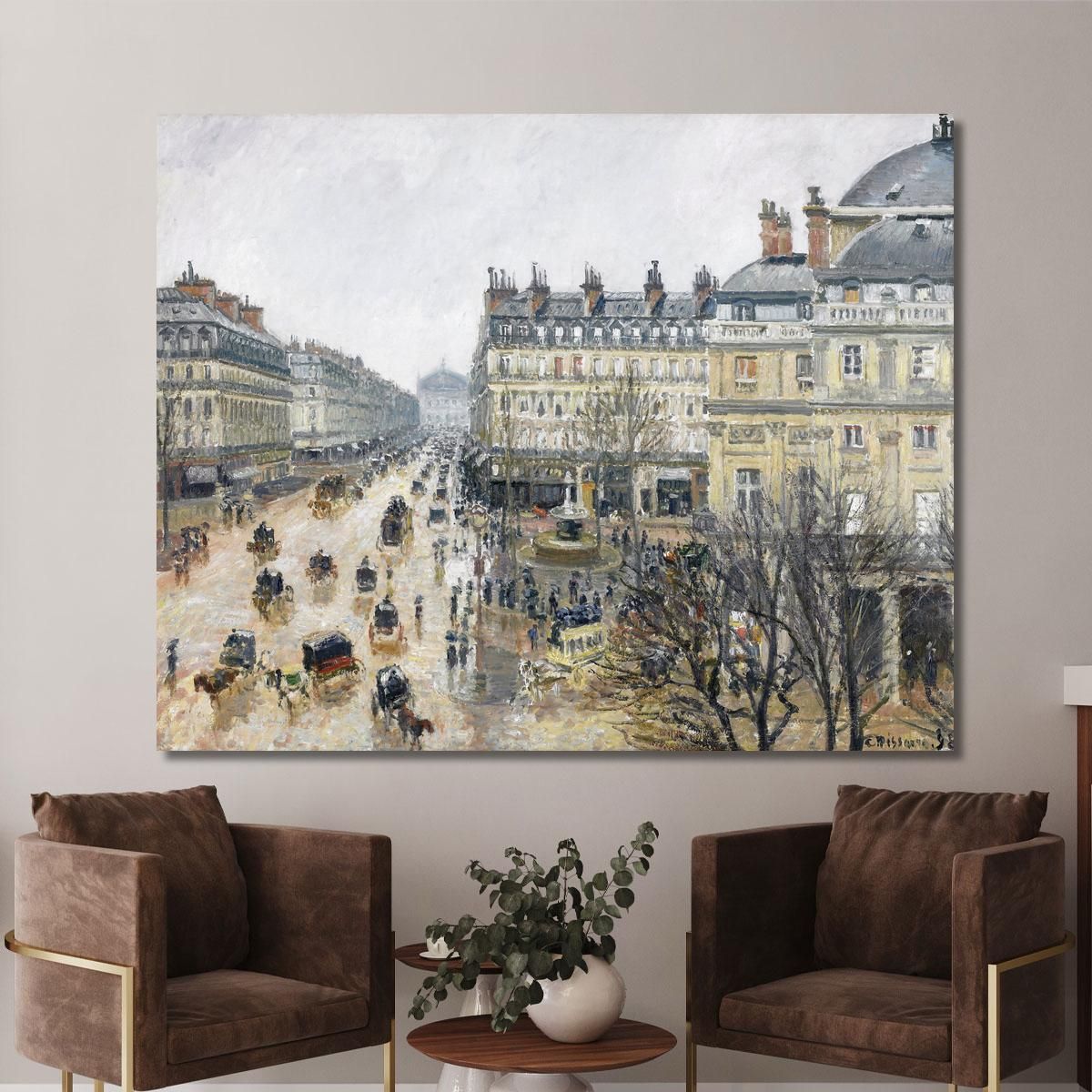 French Theater Square Paris 1898 Camille Pissarro cps27 canvas print 