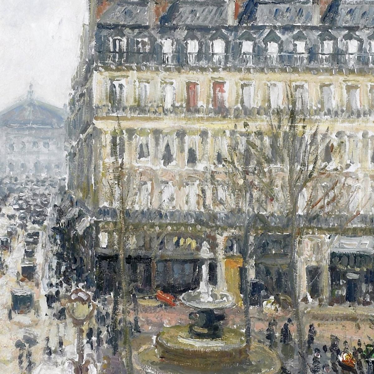 French Theater Square Paris 1898 Camille Pissarro cps27 canvas print