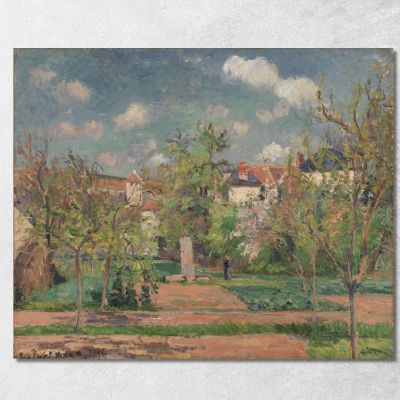 Garden In Full Sunlight Le Jardin Au Grand Soleil Pontoise Camille Pissarro cps28 canvas print 