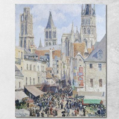 Grocery Street Rouen 1898 Camille Pissarro cps29 canvas print 