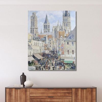 Grocery Street Rouen 1898 Camille Pissarro cps29 canvas print 