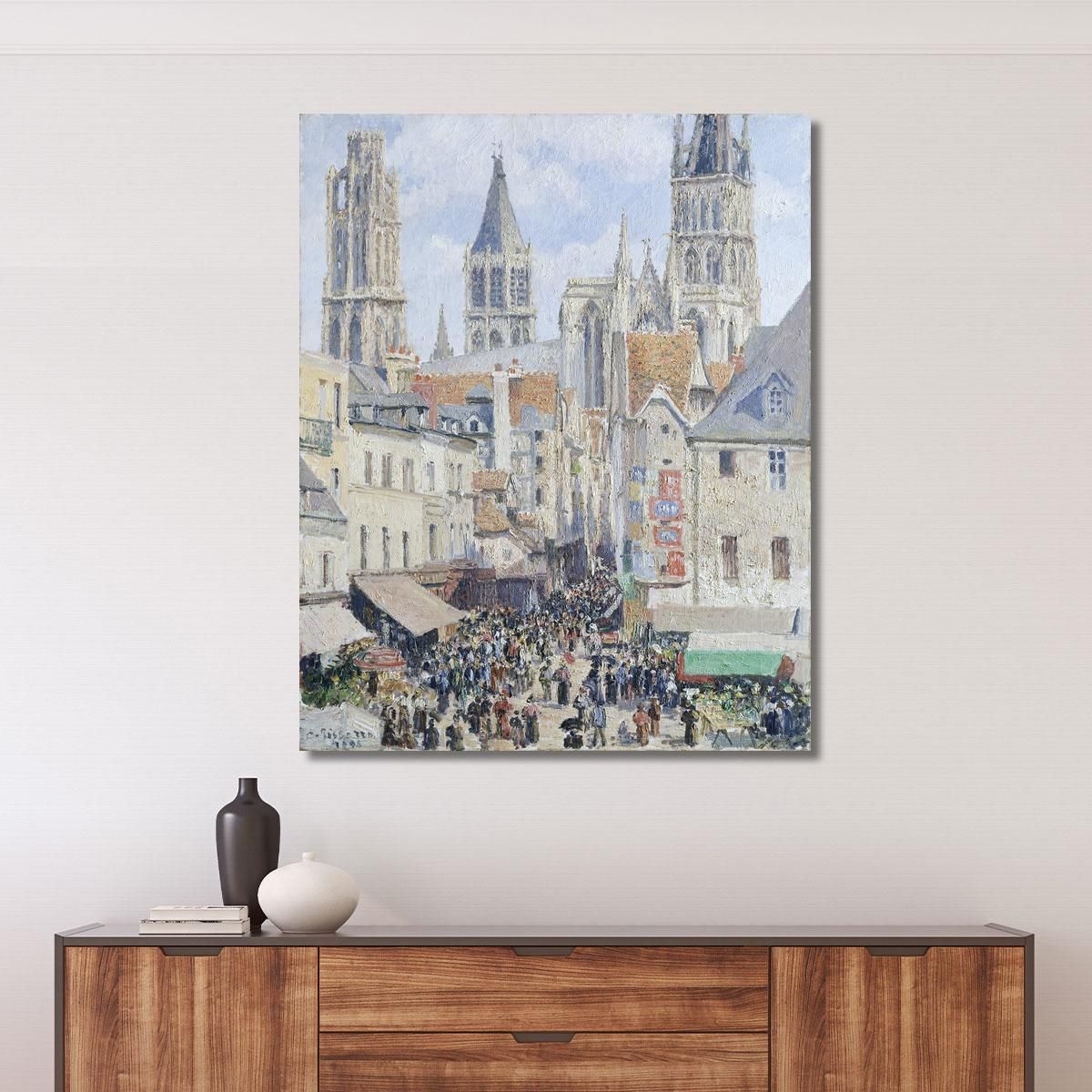 Grocery Street Rouen 1898 Camille Pissarro cps29 canvas print 