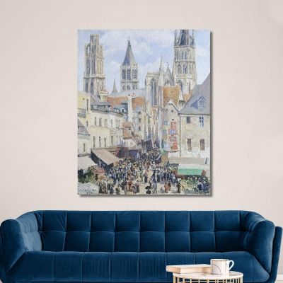 Grocery Street Rouen 1898 Camille Pissarro cps29 canvas print 