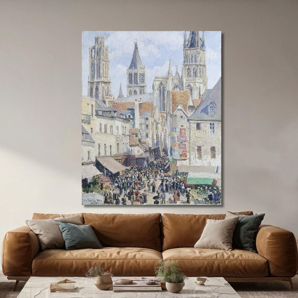 Grocery Street Rouen 1898 Camille Pissarro cps29 canvas print 