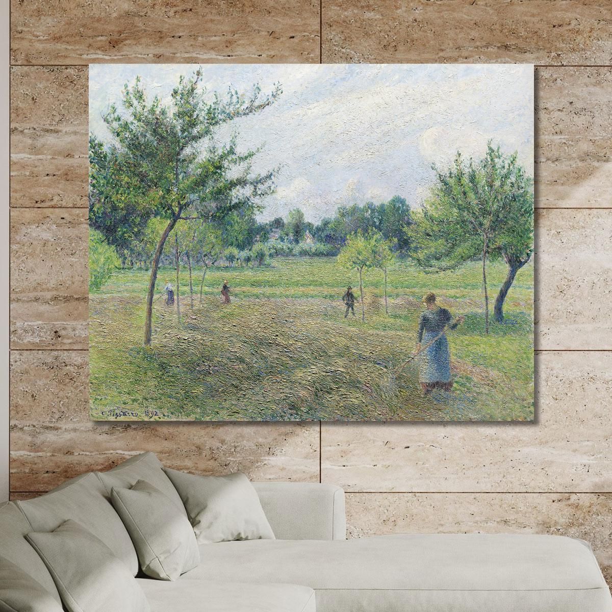 Haymaking At Éragny 1892 Camille Pissarro cps32 canvas print 