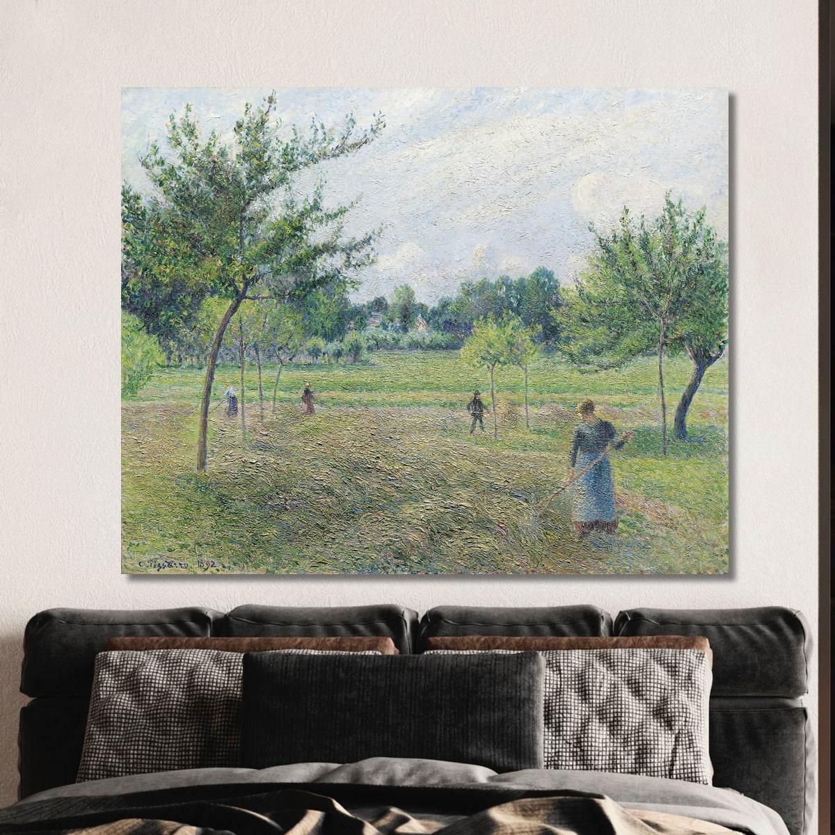 Haymaking At Éragny 1892 Camille Pissarro cps32 canvas print 