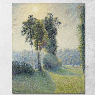 Landscape At Saint-Charles Near Gisors Sunset 189 Camille Pissarro cps40 canvas print 