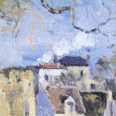 Landscape From Pontoise 1874 Camille Pissarro cps41 canvas print