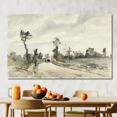 Louveciennes Route De Saint-Germain 1871 Camille Pissarro cps43 canvas print 