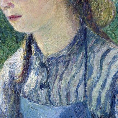 Peasant Girl With A Straw Hat 1881 Camille Pissarro cps49 canvas print