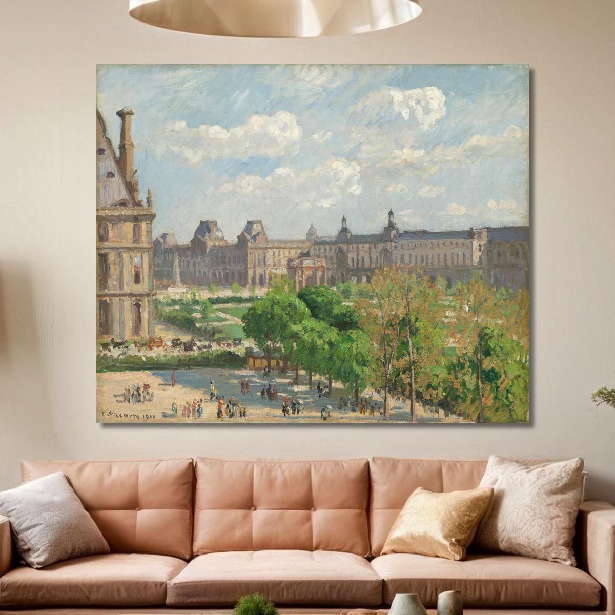 Place Du Carrousel Paris 1900 Camille Pissarro cps54 canvas print 