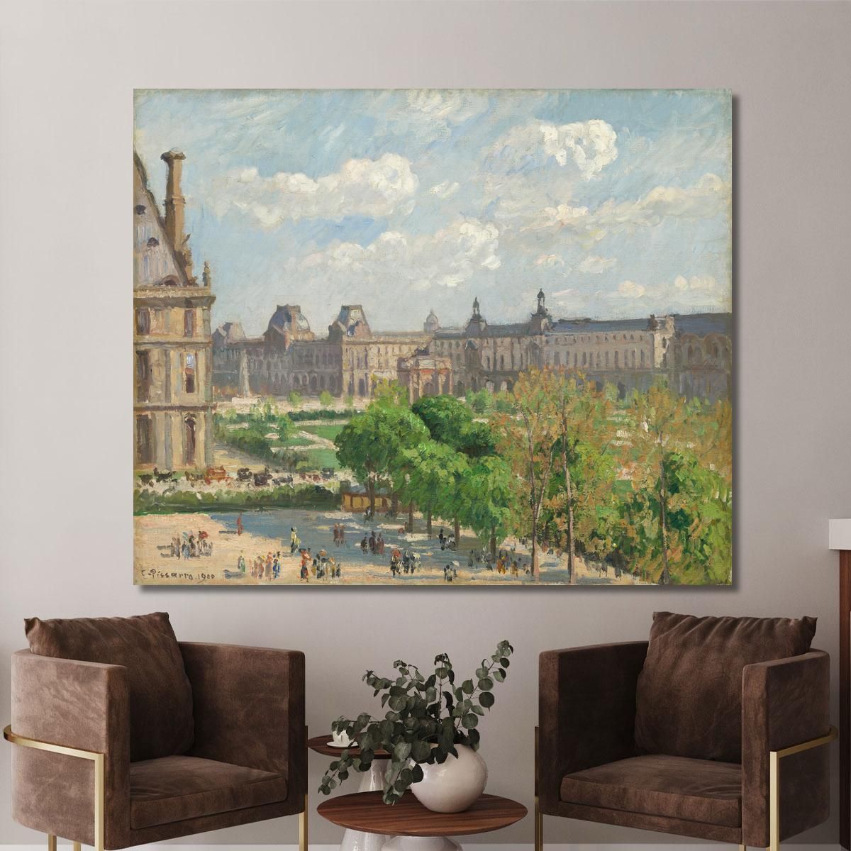 Place Du Carrousel Paris 1900 Camille Pissarro cps54 canvas print 