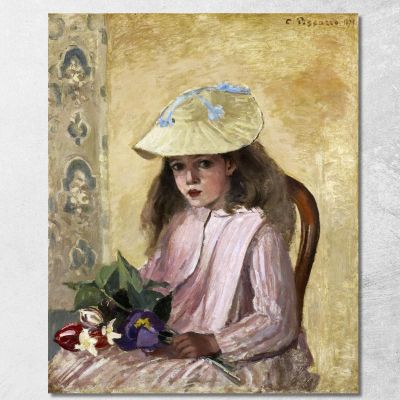 Portrait Of The Artists Daughter 1872 Camille Pissarro cps59 canvas print 