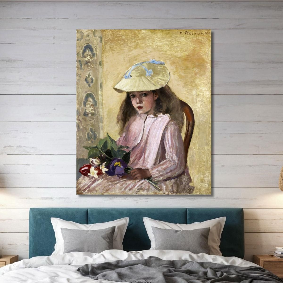 Portrait Of The Artists Daughter 1872 Camille Pissarro cps59 canvas print 