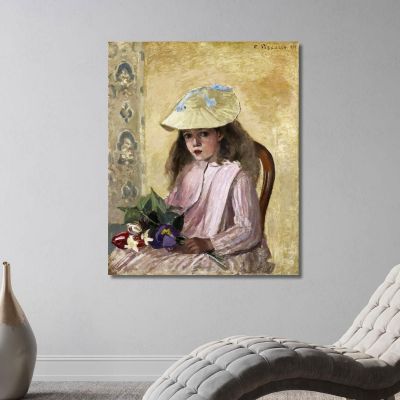 Portrait Of The Artists Daughter 1872 Camille Pissarro cps59 canvas print 