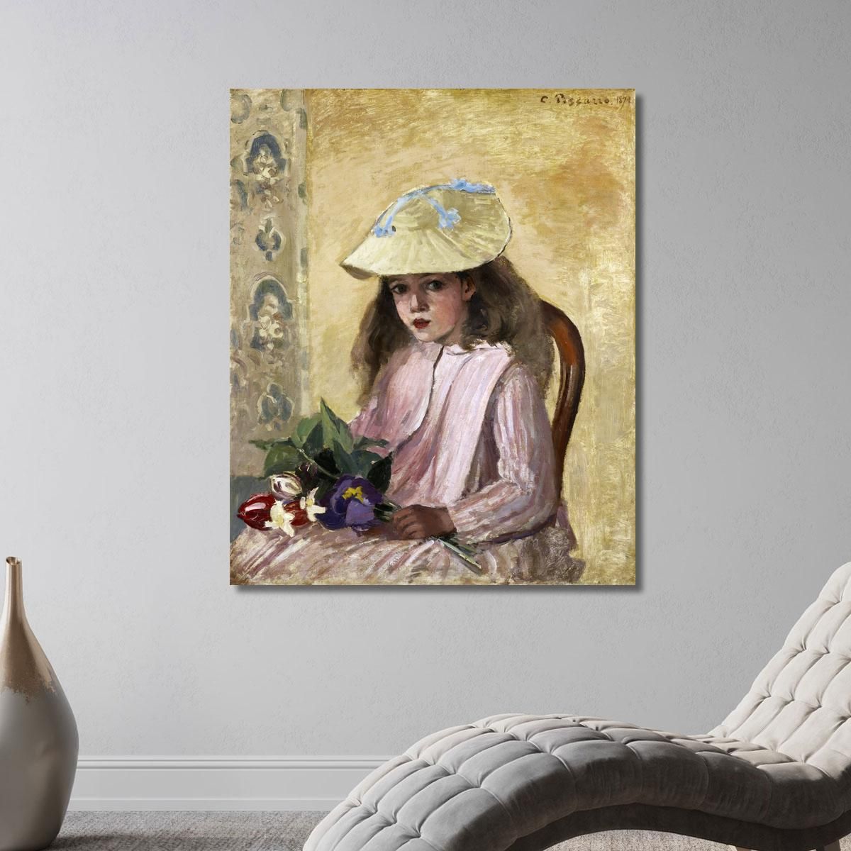 Portrait Of The Artists Daughter 1872 Camille Pissarro cps59 canvas print 